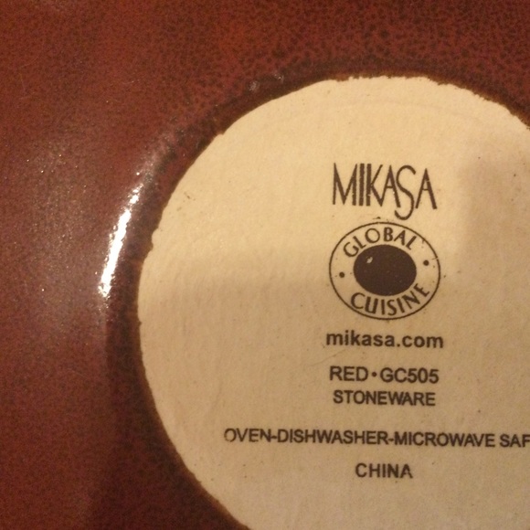 Mikasa Red Serving Bowl Global Cuisine Rare - Picture 3 of 7